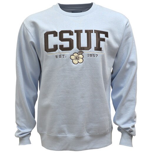 Blue84 CSUF Block Hisbiscus Crew - Light Blue